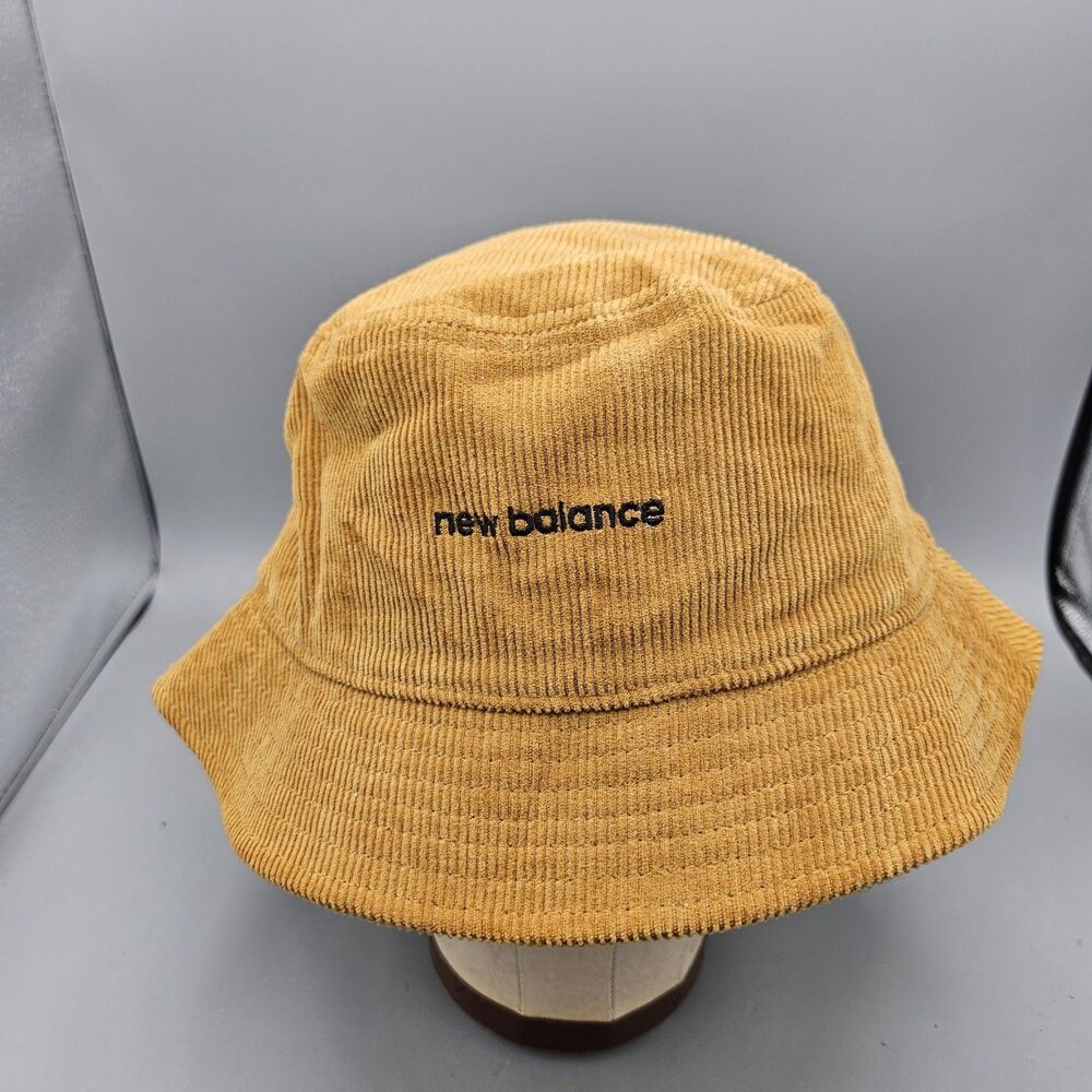 NEW BALANCE Corduroy Bucket Hat Brown One Size Cap Outdoor Streetwear